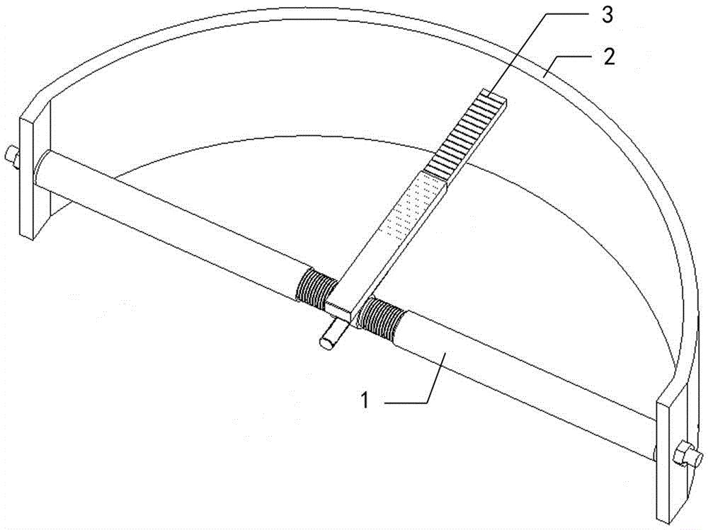 一种椭圆形建筑弧形梁模板弧度检查专用工具