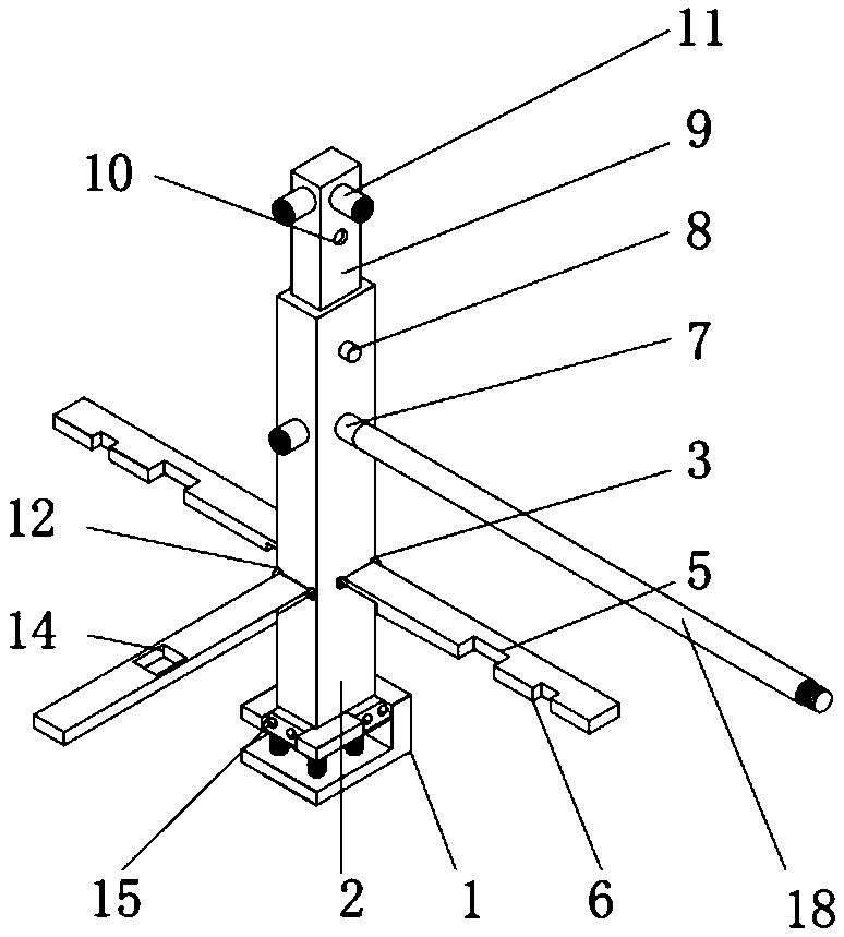 一种建筑施工用临时护栏机构